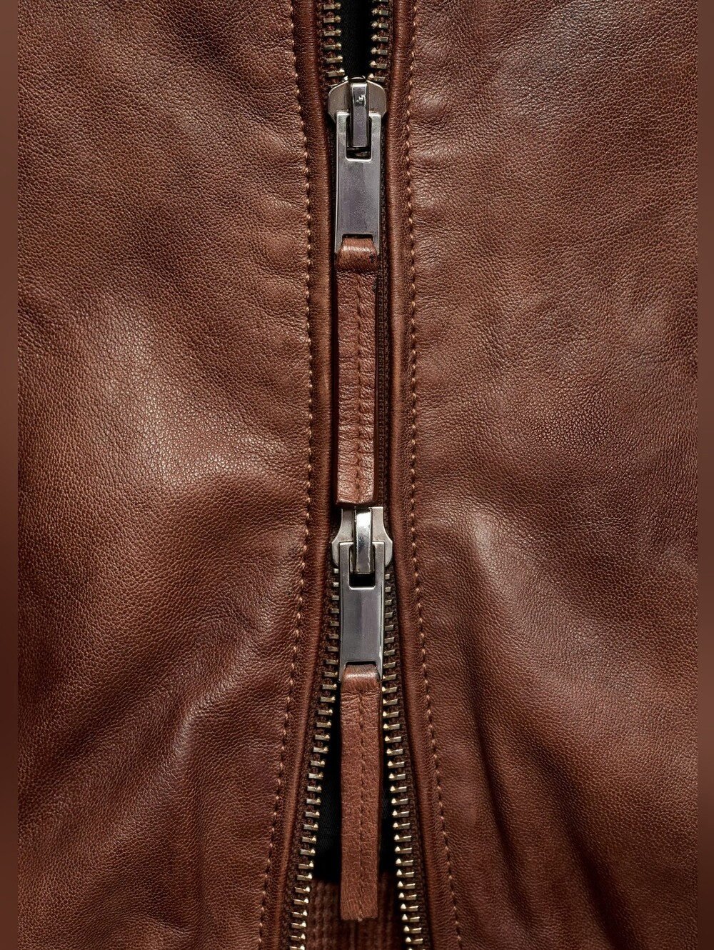 Mango Bronw 100% leather jacket - Picture 2 of 9